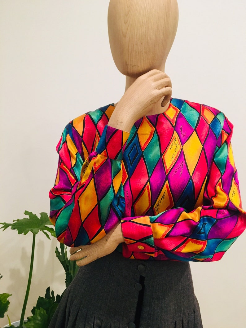 Escada 90s silk blouse .