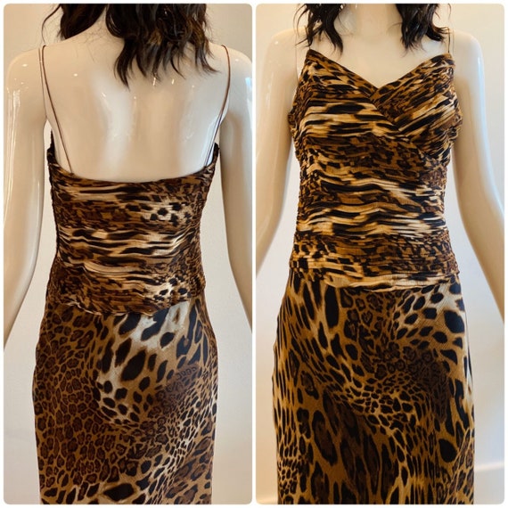 Sexy Animal Print Silk Maxi Spaghetti AStraps wit… - image 4