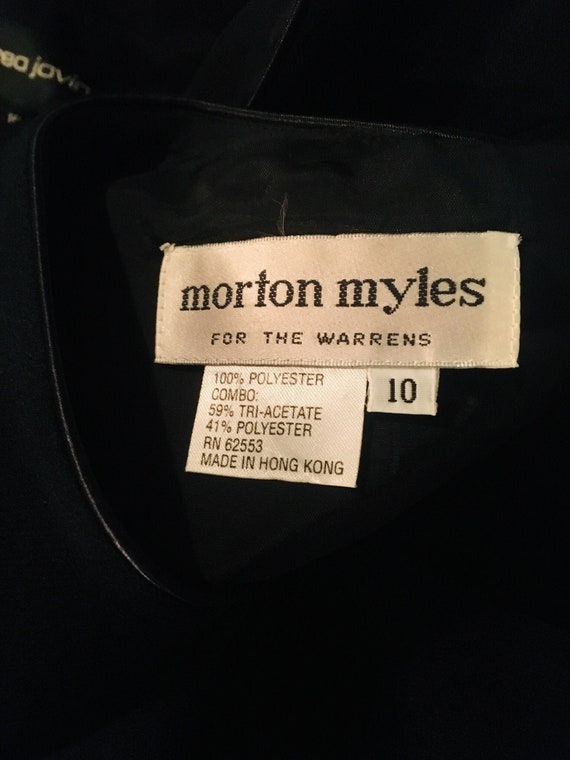 80s Morton Myles LBD / Vintage Party Dress / 80s … - image 8