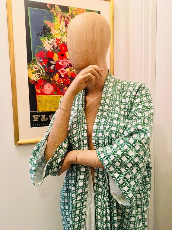 Vintage Cotton Kimono / Unisex Kimono / 70s Kimono - image 4