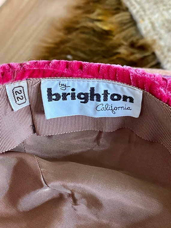 Vintage 40s  Brighton California Pink Magenta Vel… - image 6