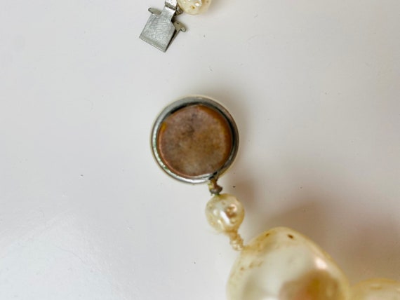 50s MCM Oversized Pearl Long Artificial Pearl Han… - image 8