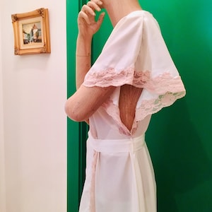 50s Hollywood Glam Nylon Robe / Rare Vintage Lingerie / Vintage Glam Lingerie / Wedding Lingerie / Mindy Rose