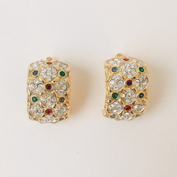 Boucles D'oreilles à Clips Vintage Années 80 - Dorées - Occasion
