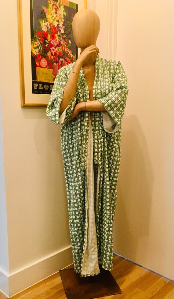 Vintage Cotton Kimono / Unisex Kimono / 70s Kimono - image 3