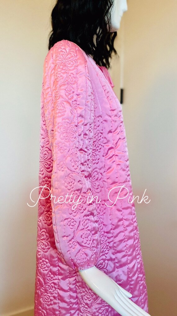 60s Lord and Taylor Puffy Quilted Pink Muumuu Hous