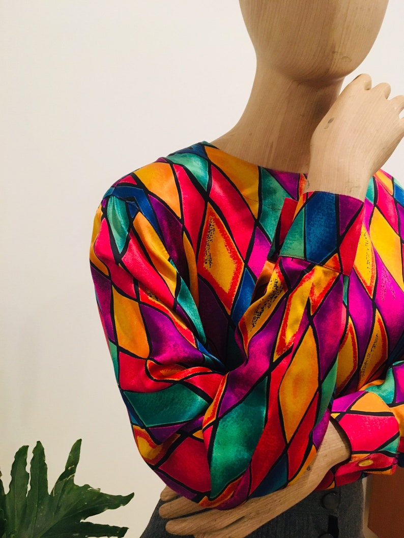 Escada 90s silk blouse .