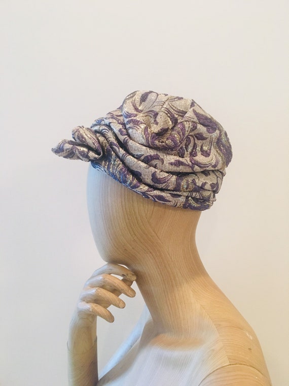 Brocade Jacquard Vintage Turban / Metallic Turban
