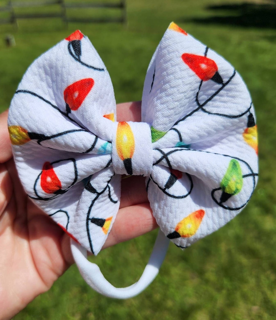 Christmas Bow, Christmas Headband, Baby Christmas Bow, Christmas Baby