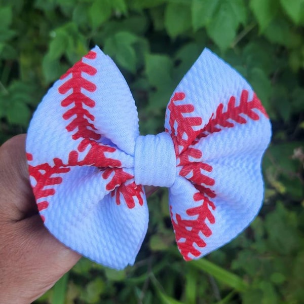 Baseball Headband, Baby Baseball Bow, Baseball Bow, Baby Baseball Headband, Sports Bow, Sports Headband, Baseball Baby Gift, Girly Baseball