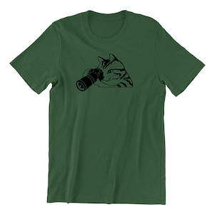 Funny Cat With A Camera T-Shirt Photography Funny Cat With A Camera T-Shirt Photography