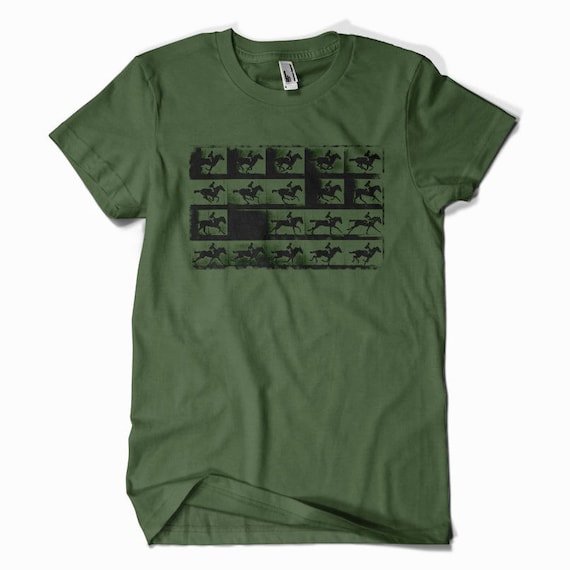 Horse Running Vintage Photography Eadweard Muybridge Funny Tshirt 