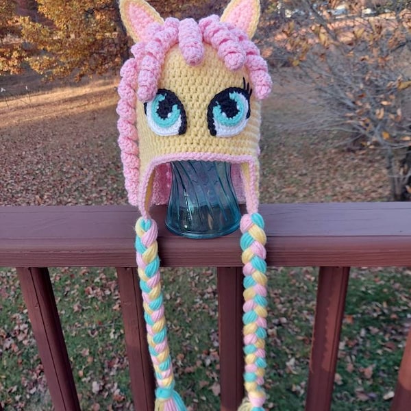 Cute Crochet Pony/Unicorn/Pegasus Hat/Beanie Photo Prop *You Pick Colors and Size!!* Halloween Costume Dress Up Birthday mlp Fluttershy