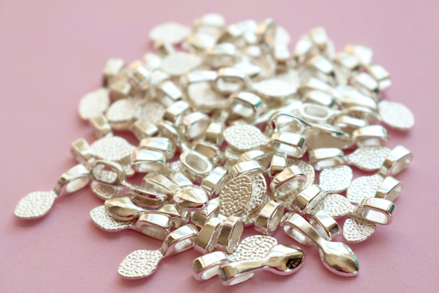 15 x 5mm Bails SilverTone GlueOn Etsy