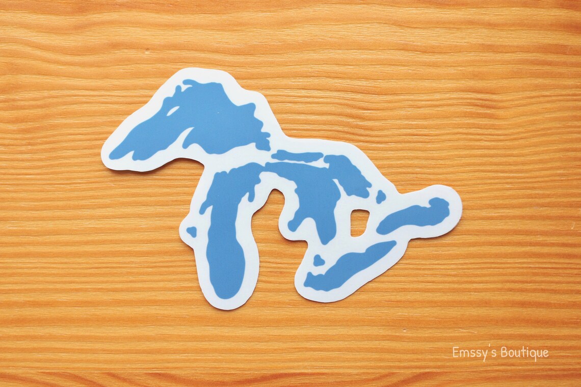 Michigan Great Lakes Vinyl Sticker waterproof Etsy Israel
