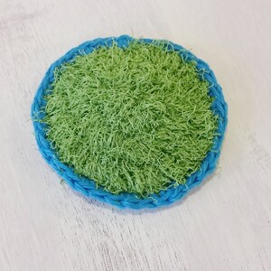 Dish Scrubby, Washable and Reusable Kitchen Scrubber, Kitchen Cleaning Pots and Pans Scrubby Green and Blue
