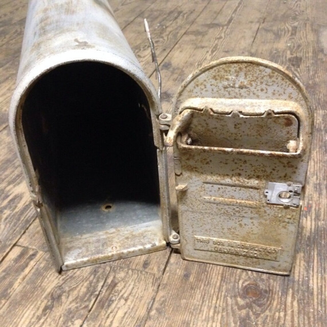 Antique Galvanized Bates Hawley Rural Mailbox Joliet Illinois Etsy