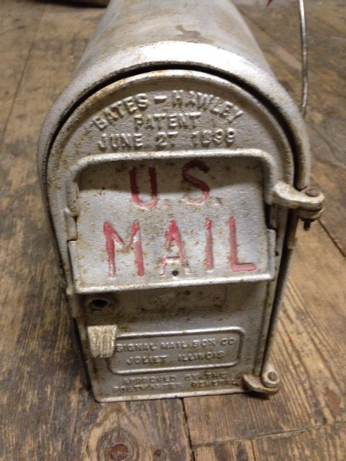 Antique Galvanized Bates Hawley Rural Mailbox Joliet Illinois Etsy