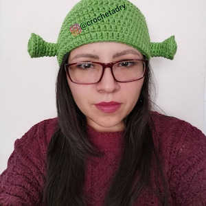 Gorro de ganchillo Shrek