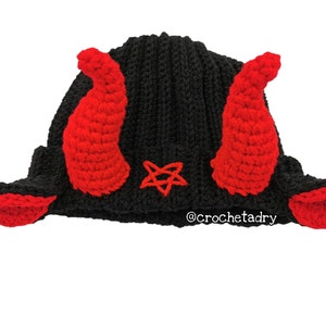 Gorro Baphomet Tejido crochet