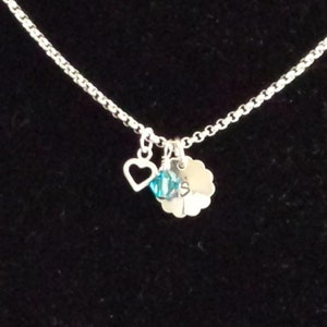 Goddaughter Gifts, Goddaughter Necklace, Flower Girl Necklace, Flower Girl Gift, Initial Necklace,Personalized Necklace,Little Girl Necklace