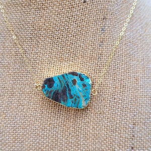 Jasper Necklace,Ocean Jasper Necklace,Jasper Pendant,Jasper Pendant Necklace,Natural Stone Necklace,Blue Jasper Necklace,Blue Stone Necklace