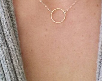 Inspirational Necklace, Karma Necklace, Gold Karma Necklace, Gold Filled Karma Necklace, Circle Necklace, Karma, Infinity Necklace, Mom Gift