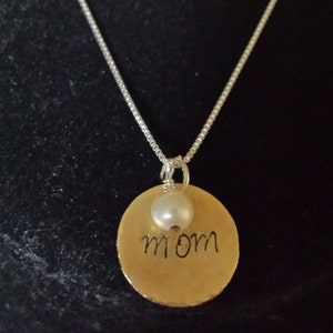 Mom Necklace, Mother Necklace, Mixed Metal Necklace, Silver and Brass Necklace, Silver and Brass Mom Necklace,Mother&#39;s Day Gift
