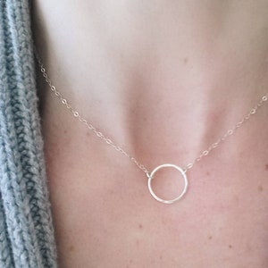 Inspirational Necklace, Karma Necklace, Silver Karma Necklace, Sterling Silver Karma Necklace, Circle Necklace, Graduation Gift, Karma