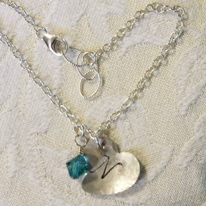 Goddaughter Gifts, Flower Girl Gift, Goddaughter Bracelet, Flower Girl Bracelet,Silver Bracelet with Hammered Heart,Hammered Heart Bracelet,