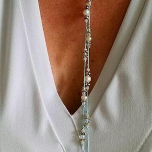 Pearl Lariat,Silk Lariat,Lariat,Sea lariat, Starfish Lariat,Hand Knotted Necklace,Silk Pearl Lariat,Starfish necklace,Hand knotted Lariat