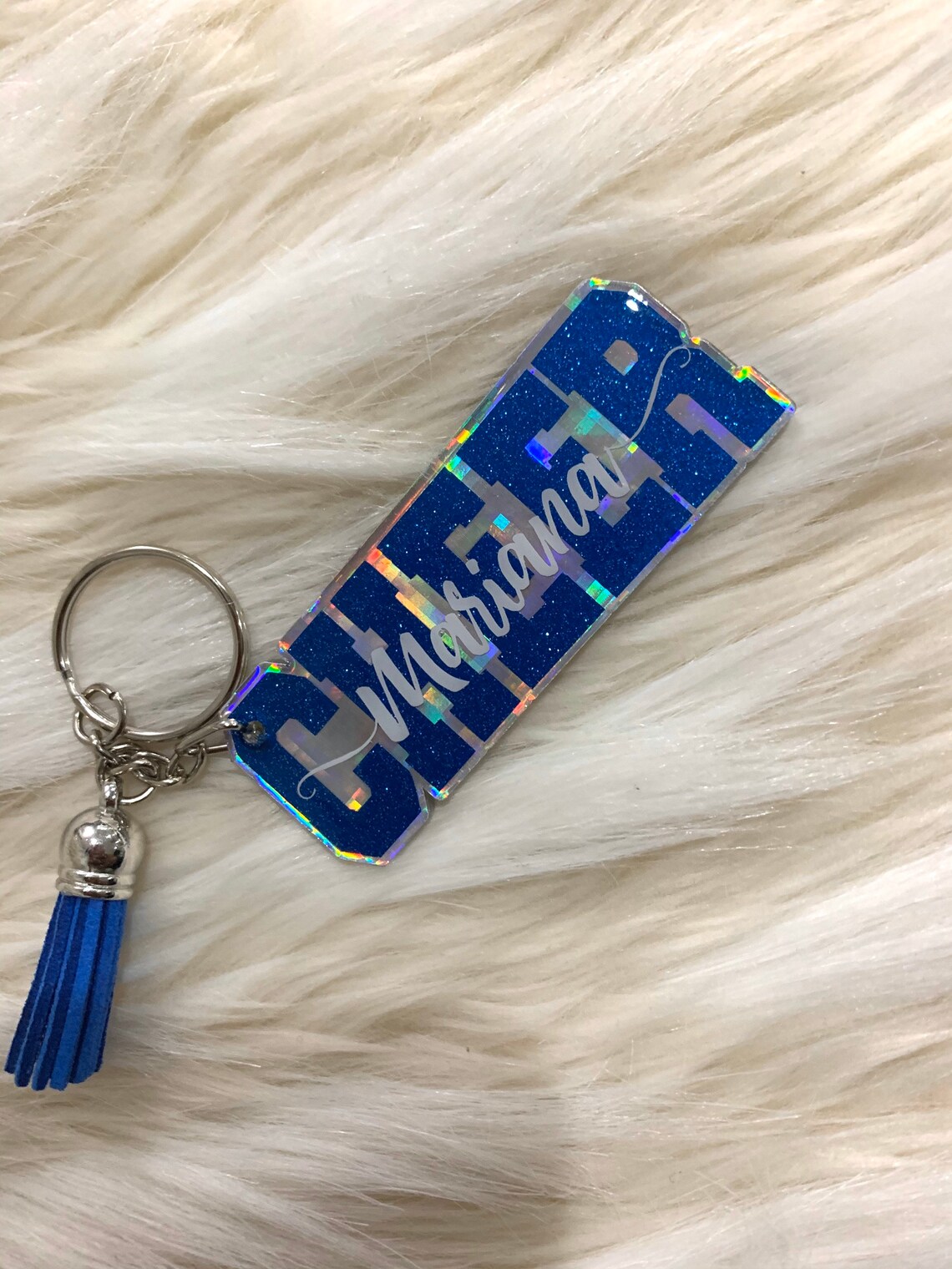 Personalized Cheer Keychain - Etsy