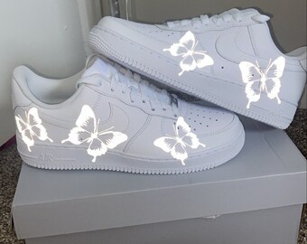 white air force 1 with butterflies