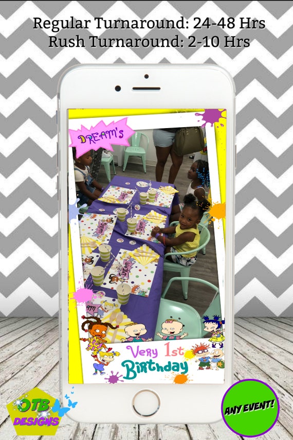 Custom Snapchat Geo Filter/ Mickey Mouse Geo Filter/ Custom Nerf Filter/ Rugrats Snap filter/ Sesame Street Filter Il_570xn