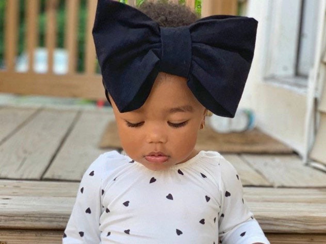 Turban With Bow// Baby Head Wrap//oversized Bow//giant Bow Etsy