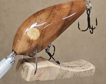 Handmade Wooden Fishing Lure. From Scratch Custom Made Crankbait