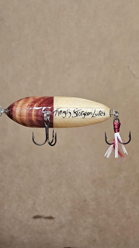 Handmade Cedar Fishing Lure. From Scratch Custom Made Lure. Topwater  Walk-the-dog Action. - Etsy