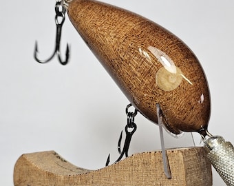 Handmade Cedar Fishing Lure. From Scratch Custom Made Lure