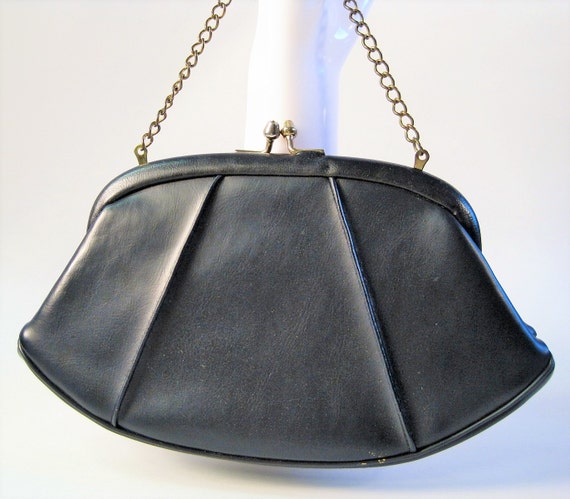 small navy blue clutch bag