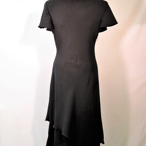 Vintage Little Black Dress / Flutter Cap Sleeve / Dressy Party Holiday Size 10 image 3