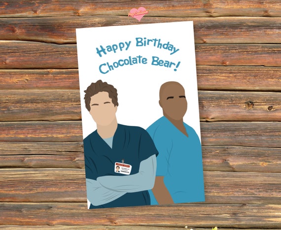 J D Turk Alles Gute Zum Geburtstag Scrubs Karte John Etsy