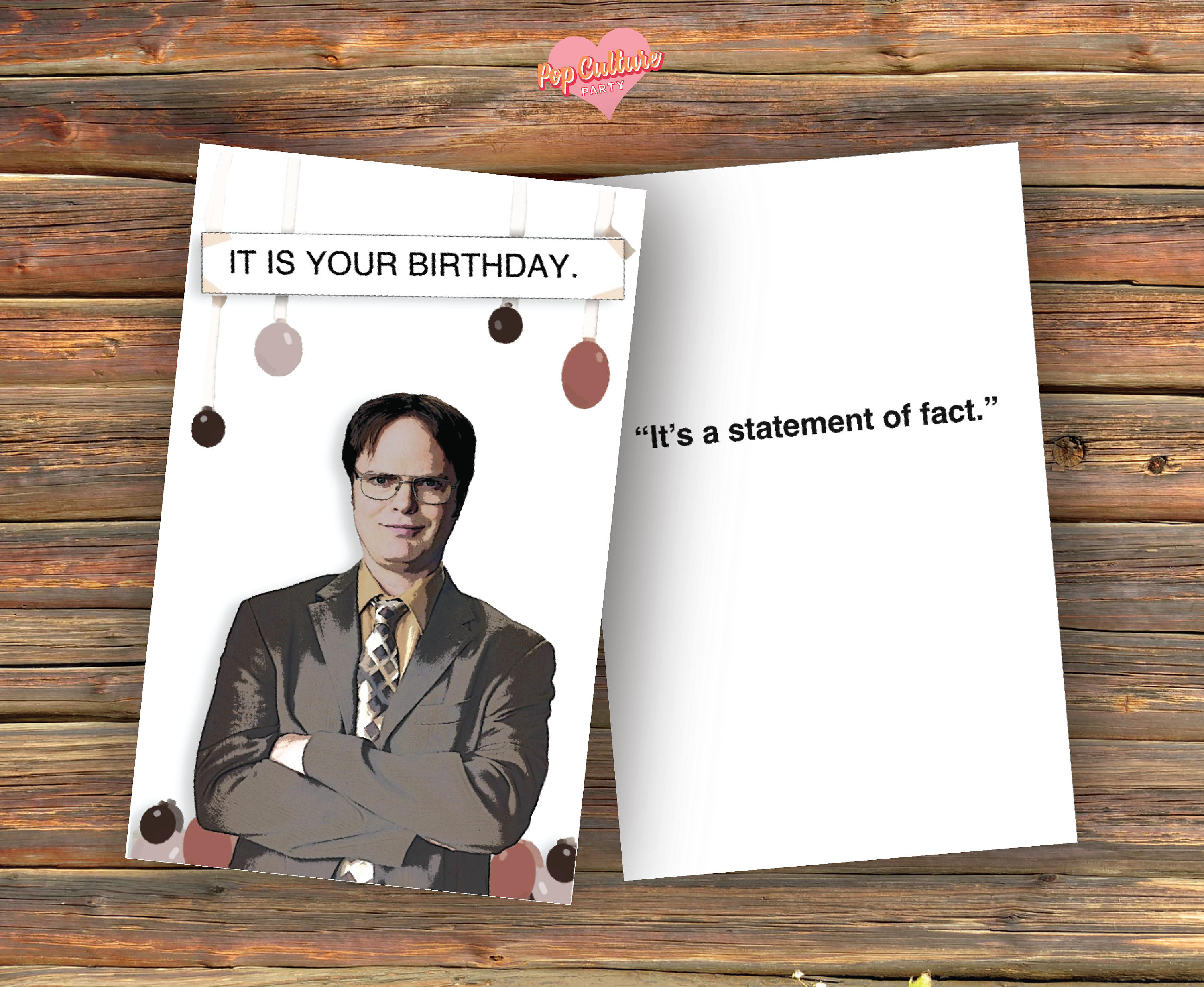 dwight schrute the office birthday card etsy