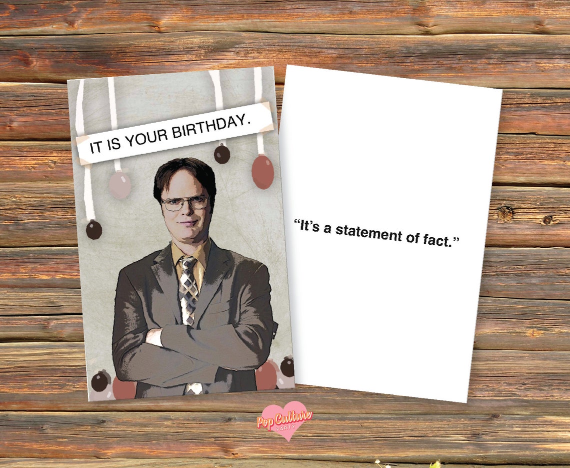 Dwight Schrute The Office Birthday Card | Etsy