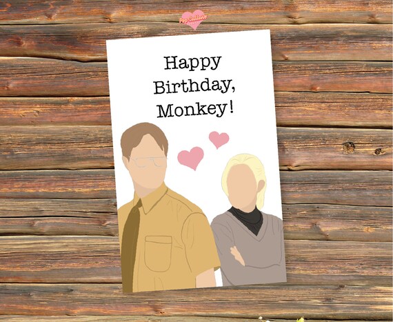 Dwight Angela Joyeux Anniversaire The Office Card Etsy