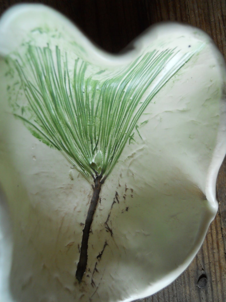 Vintage Ceramic Bowl with Flora Impression
