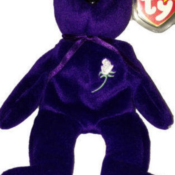 RARA princesa Diana Beanie Baby 1997 a mano ningún número dentro de etiqueta de Tush