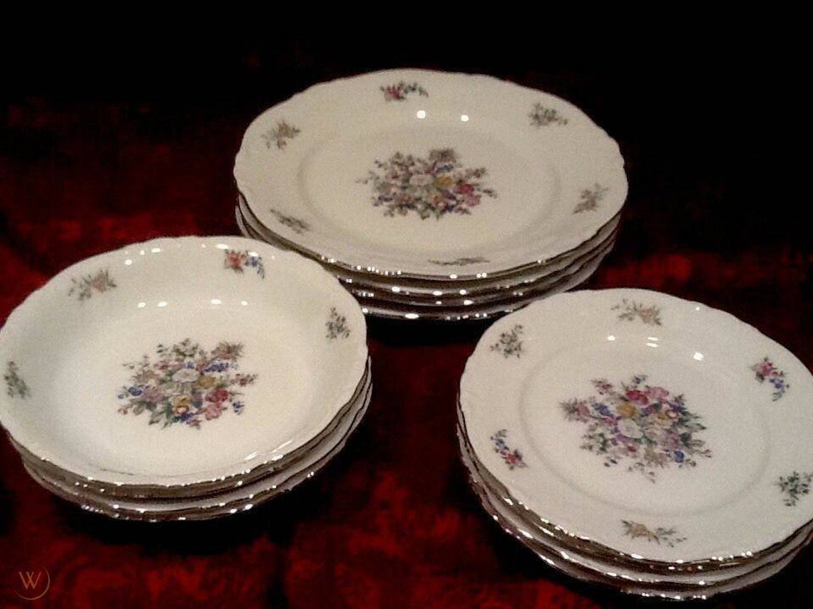 Crown Bavaria Germany Bouquet Dinnerware Assorted Pieces Etsy