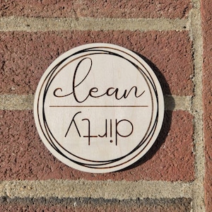 Dishwasher Magnet - Clean / Dirty - Digital Cut File