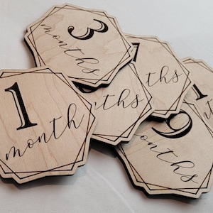 Monthly Milestone Marker Props for Newborn Baby Pictures - DIGITAL FILE