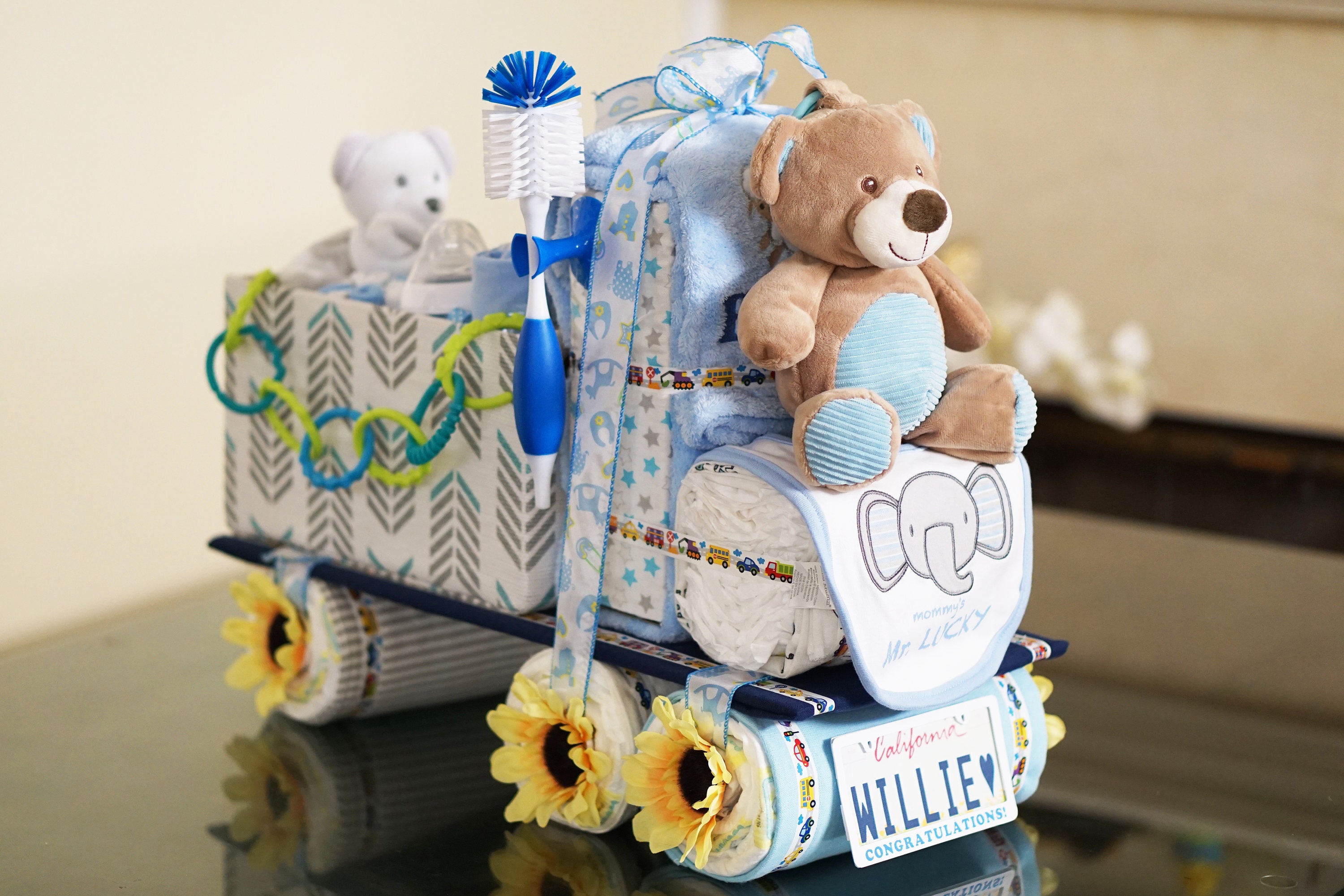 SemiTruck Diaper Cake Baby Shower Diaper Cake Fancy Baby Etsy